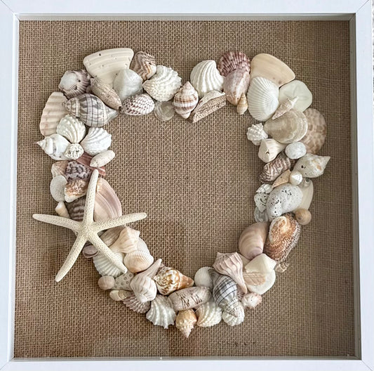Shell Heart Shadow Box￼