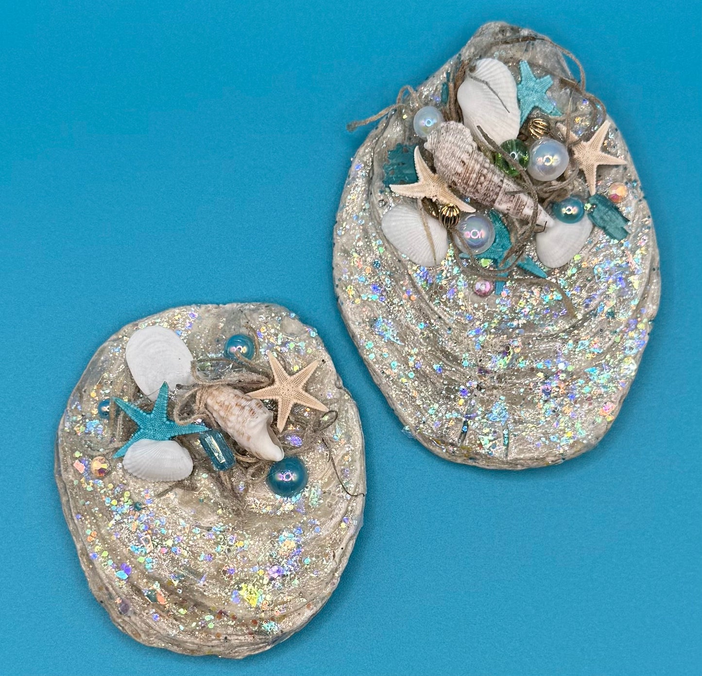 Oyster Shell Magnets - Set of 2