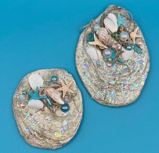 Oyster Shell Magnets - Set of 2