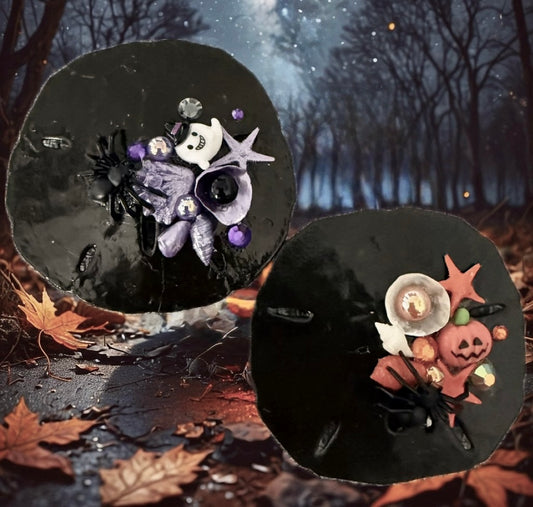 SpOoKy Halloween Sand Dollar Magnets - Set of 2