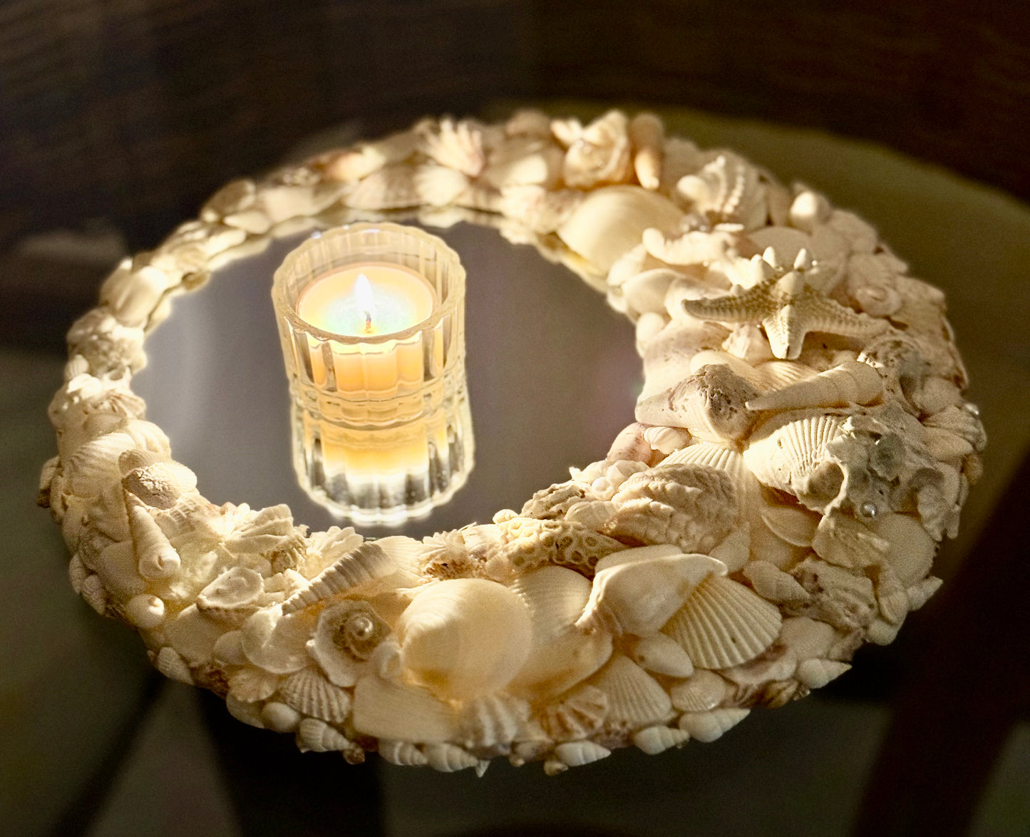 Shell Mirror and Candle